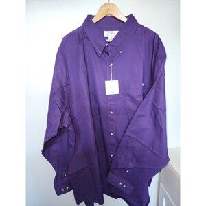5XLT Tri Mountain Shirt Mens long sleeve button down 5XLT XXXXXLT NWT  Purple